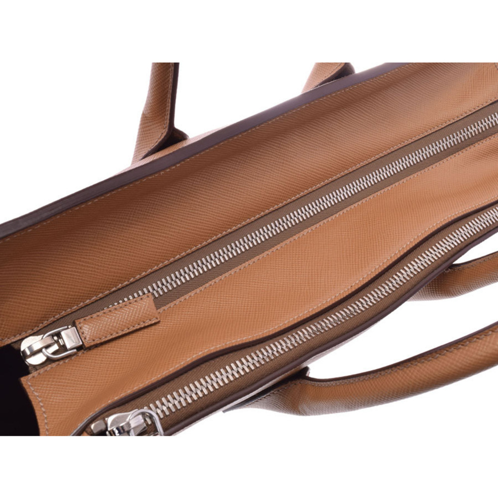 Prada Saffiano Tan Brown card Camel Tan tote bag - Picture 8 of 11